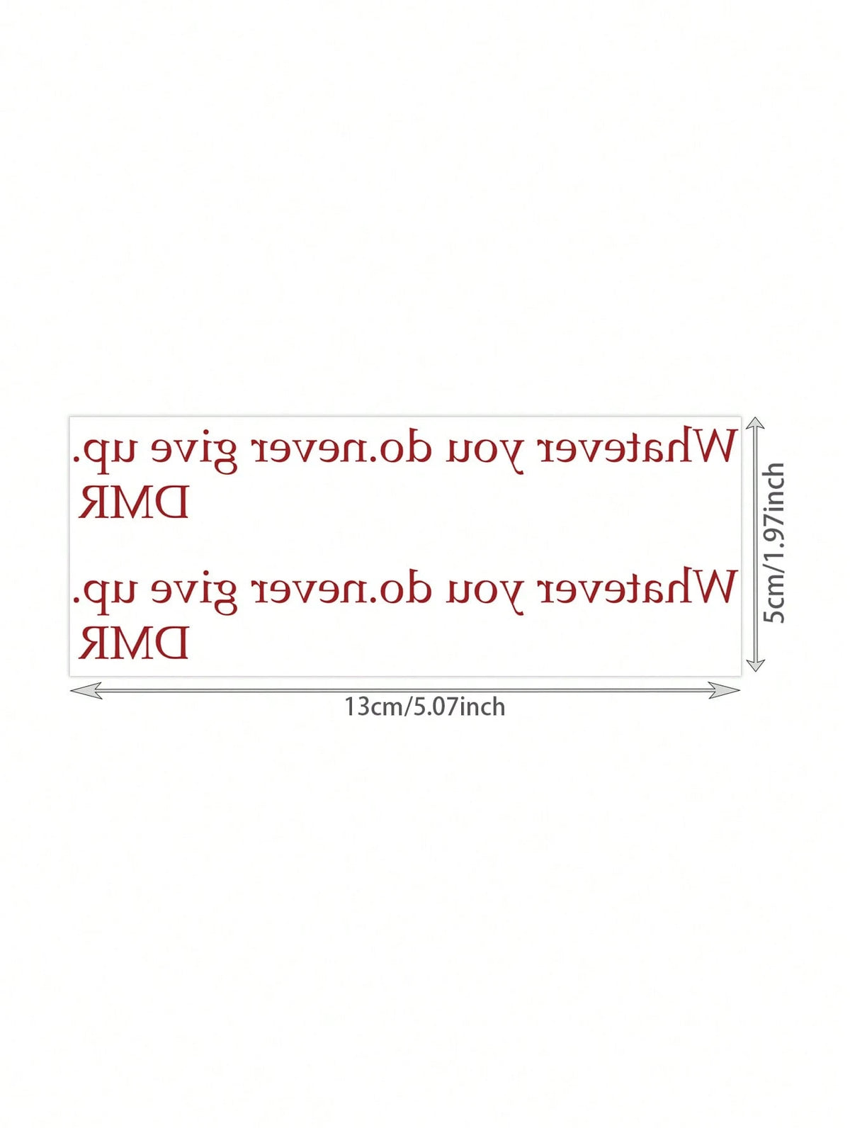 1pc Red Double Line Inspirational English Quote Horizontal Stripe Temporary Tattoo Sticker, Realistic Tattoo Design, Suitable For Daily Wear, Bachelorette Party Favors, Music Festivals, Gaming, Gradua