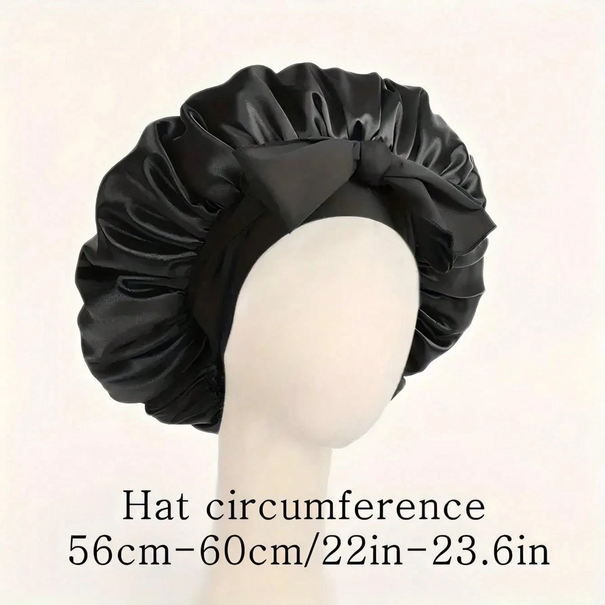 1pc Satin Sleep Cap With Adjustable Bow Tie- Lightweight, For Curly/Braided/Natural Hair, Available In Multiple Colors, Nighttime Hair Care, Soft And Close Fit For Hair, Hair Accessories