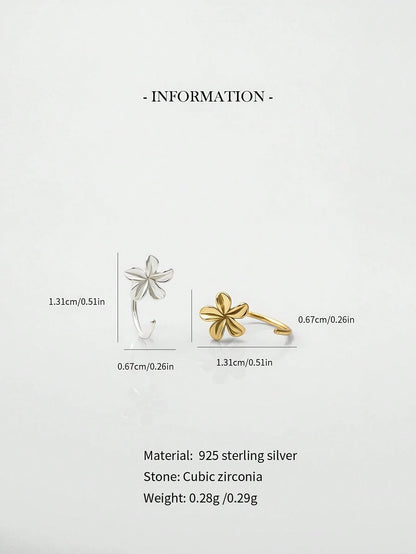 1pc Shiny Silver S925 Flower Petal Nose Ring/Nose Stud/Gold Nose Ring/Silver Nose Ring/Nose Hoop/Ear Cartilage Hoop/Ear Cuff/Small Earring