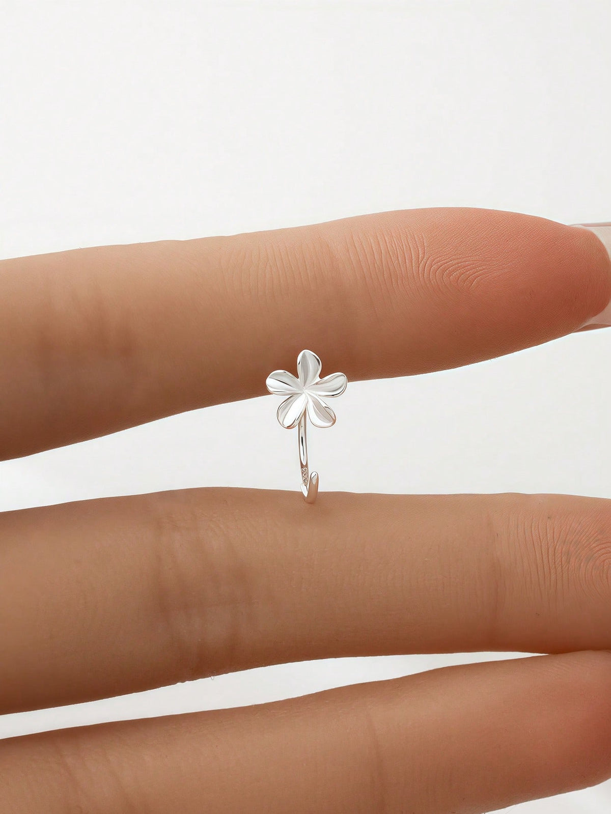 1pc Shiny Silver S925 Flower Petal Nose Ring/Nose Stud/Gold Nose Ring/Silver Nose Ring/Nose Hoop/Ear Cartilage Hoop/Ear Cuff/Small Earring