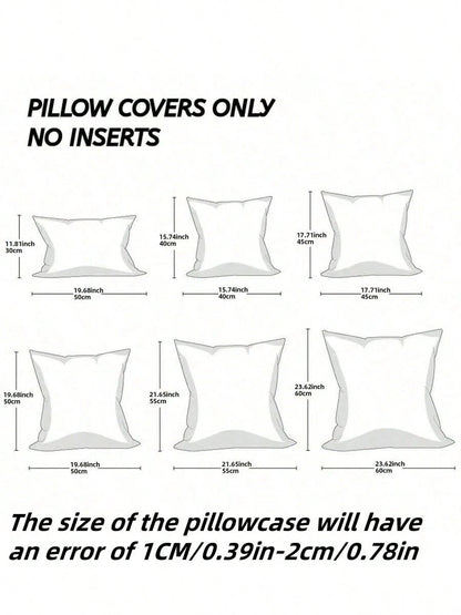 1pc Soft Chenille Decorative Cushion Cover,Luxury Woven Texture Pillow Case For Bed,Living Room Sofa Throw Pillow