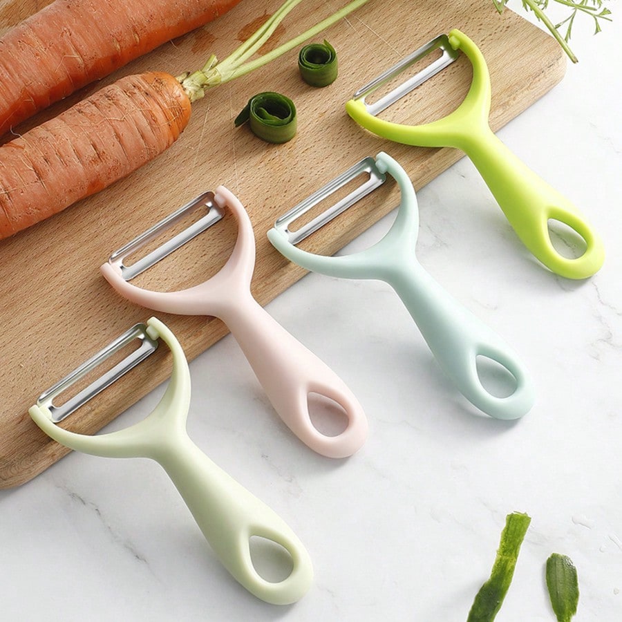 1pc Stainless Steel Vegetable & Fruit Peeler, Multifunctional Peeler For Peeling And Slicing