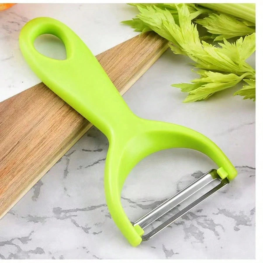 1pc Stainless Steel Vegetable & Fruit Peeler, Multifunctional Peeler For Peeling And Slicing
