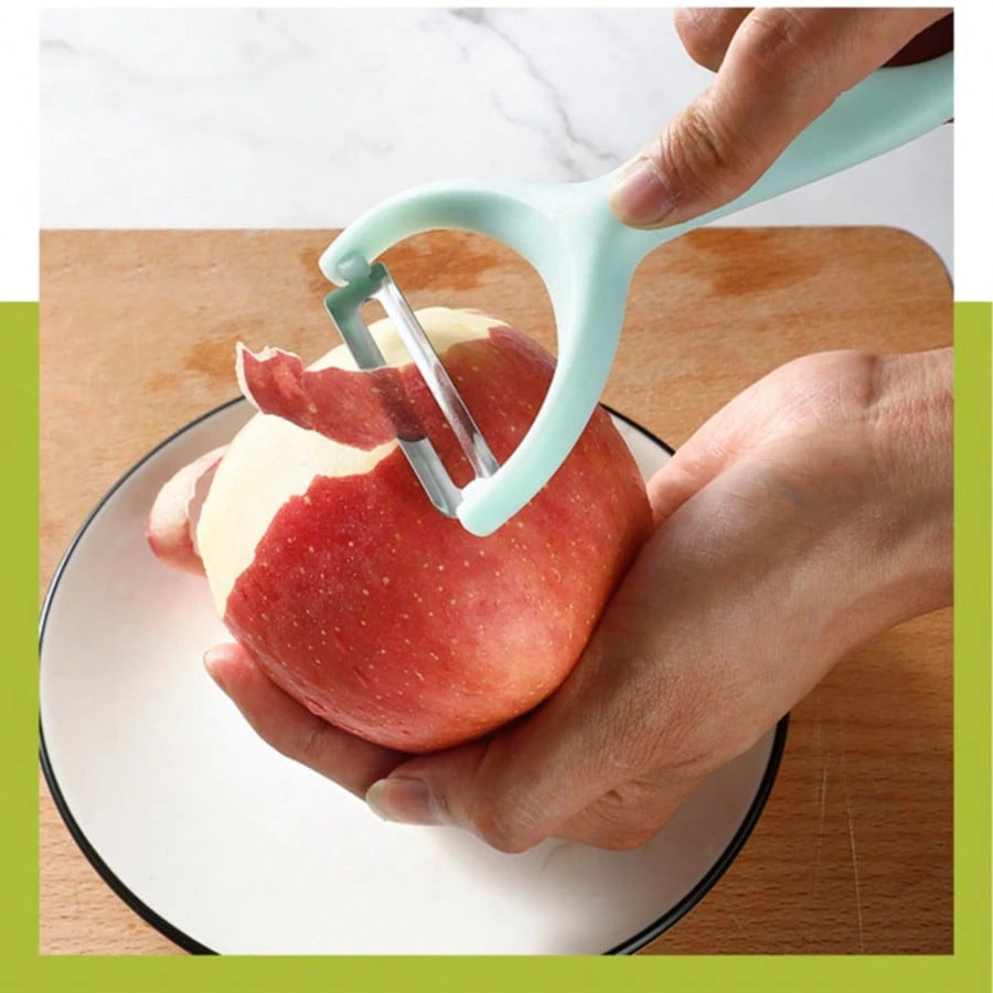1pc Stainless Steel Vegetable & Fruit Peeler, Multifunctional Peeler For Peeling And Slicing