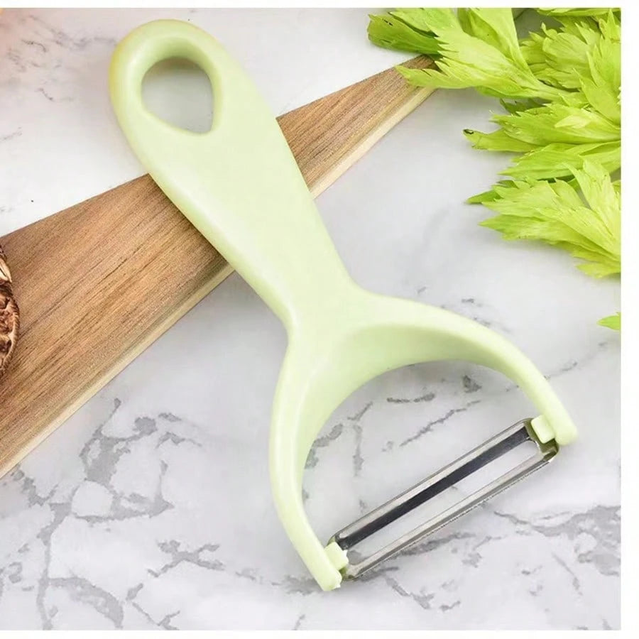 1pc Stainless Steel Vegetable & Fruit Peeler, Multifunctional Peeler For Peeling And Slicing