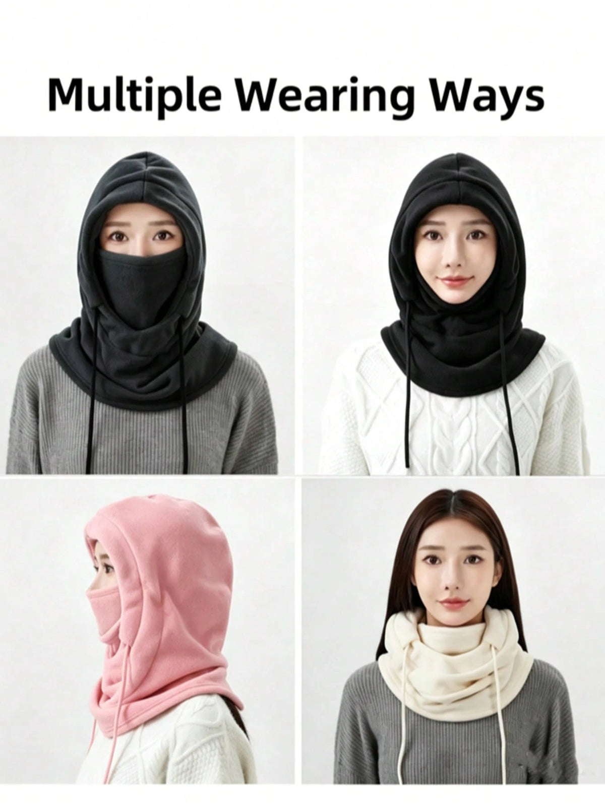 1pc Winter Warm Face Mask Hat Unisex Ear Protection Neck Warmer Windproof Cycling Cold Protection Skiing Ushanka Hat, Regular And Upgraded Versions Available