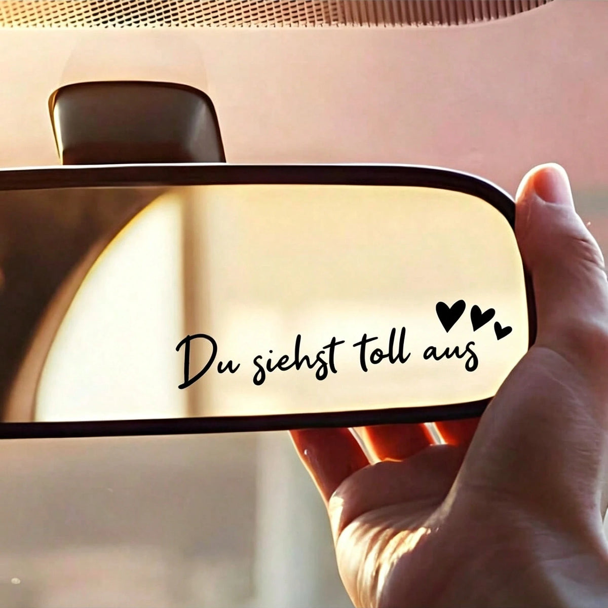 1pc "You Are Enough" Vinyl Sticker Decal For Car Makeup Mirror, Rearview Mirror, Window, Inspirational Sticker