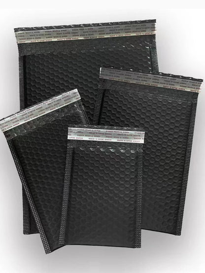 1set/10pcs Black Bubble Mailer Bag Back To School