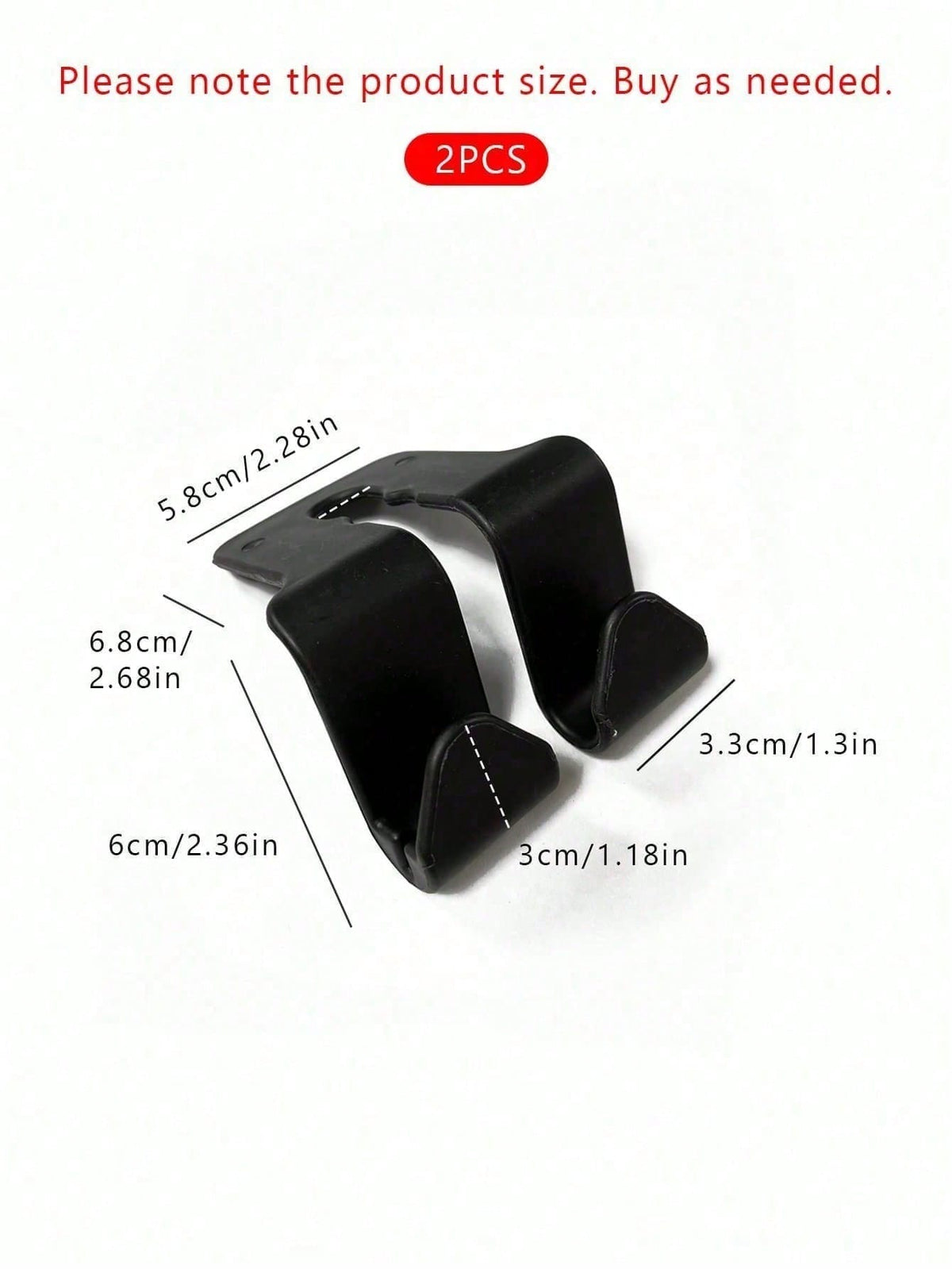 2/1pc Car Back Seat Headrest Hook For Hanging Bag, Universal Vehicle Auto Multi-Purpose Dual Hooks