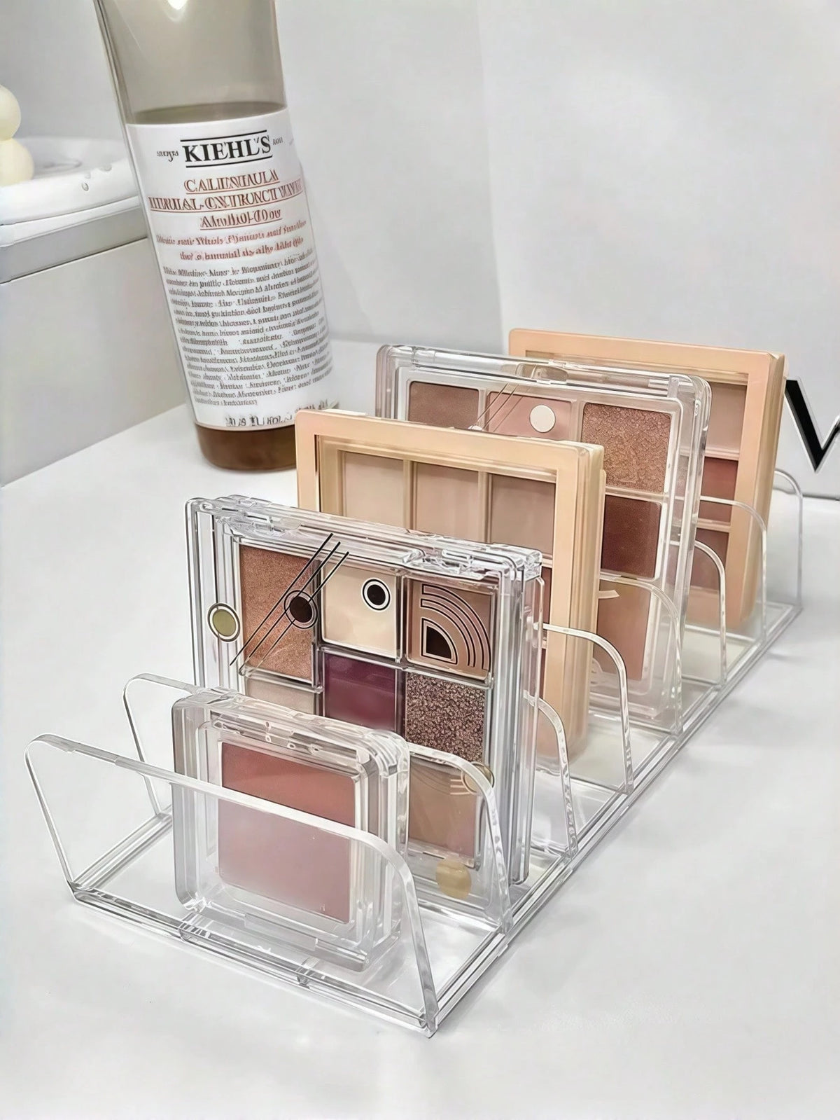 2 Pcs Palette Organizer Large Capacity Cosmetic Storage Box Makeup Holder Display Stand For Vanity Bathroom Counter Cabinet With Drawer Divider For Makeup Brushes Jewelry Perfume Skin Products Storage