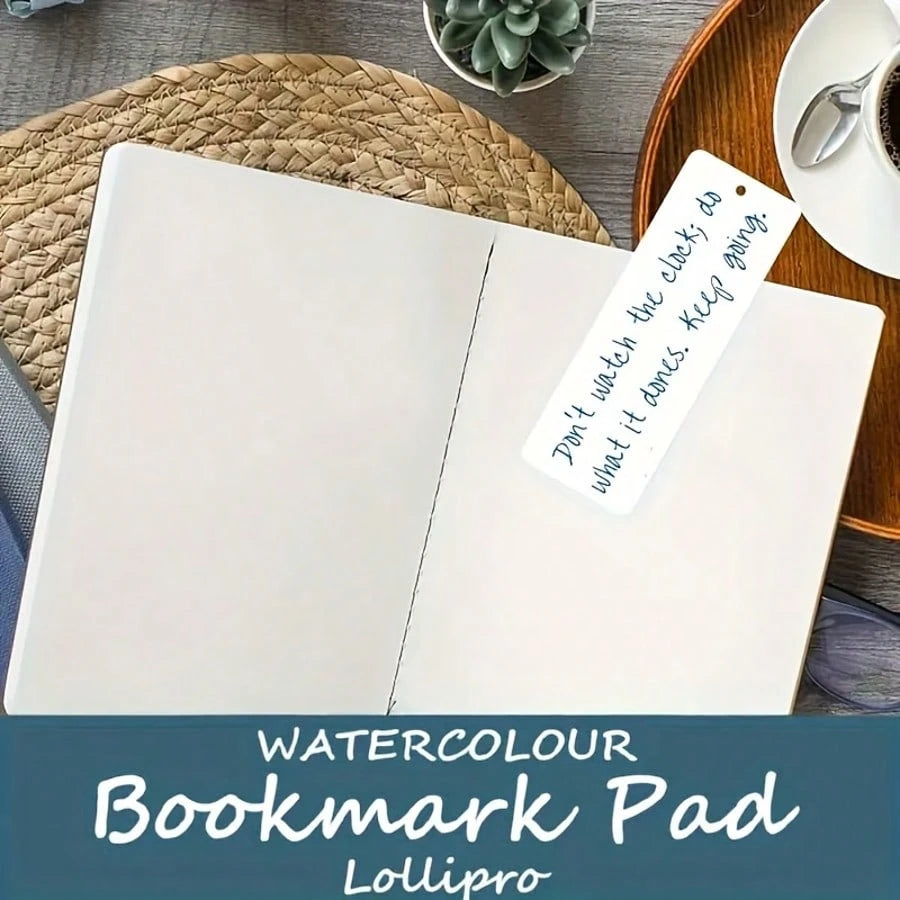 20/50/100pcs Lollipro Watercolor Bookmark Pads, 100% Wood Pulp, Cold Pressed, 140 Lb (300 Gsm) Art Paper, 15x5 Cm (2x6 Inches)- Ideal For Artists, Beginners, And Professionals,Back To School,School S