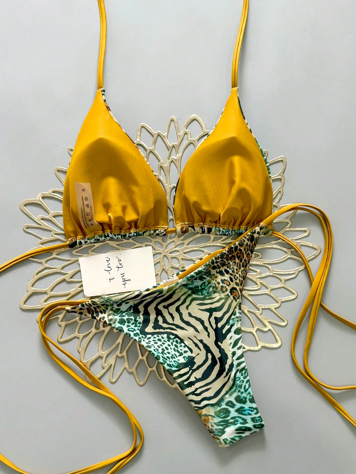 2025 Sexy Leopard Print Bikini Two Pieces Set, Retro Style For Women Summer Vacation Beach