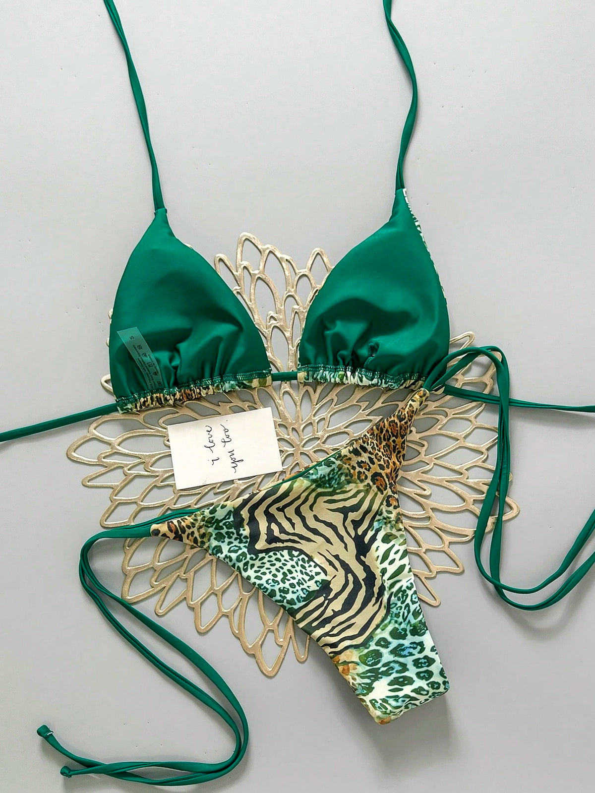 2025 Sexy Leopard Print Bikini Two Pieces Set, Retro Style For Women Summer Vacation Beach