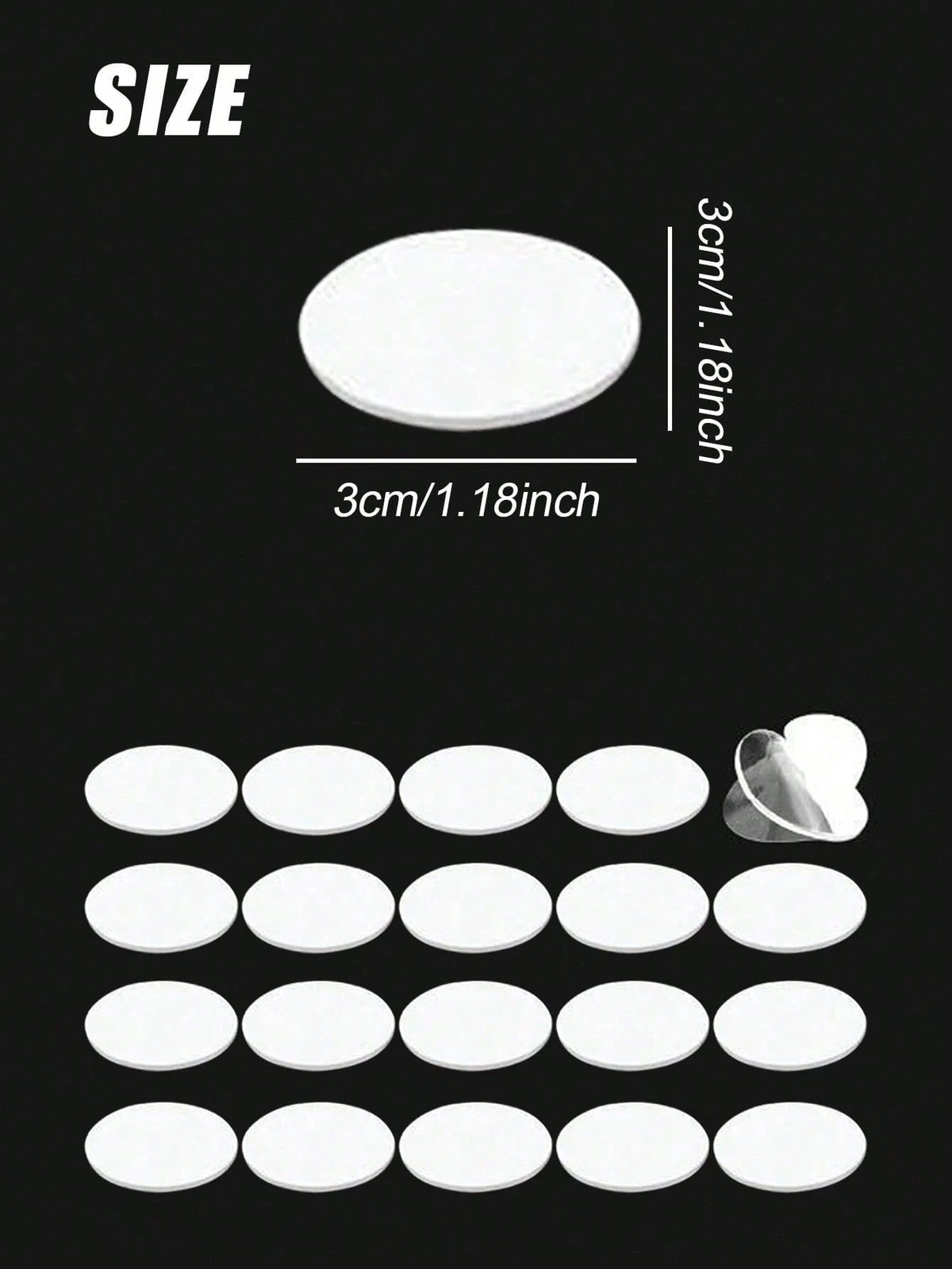 20pcs/50pcs Transparent Adhesive Stickers, 3cm Diameter Round Double-Sided Tape- Invisible Car Stickers, Strong Removable Nano Adhesive Tape, Suitable For Wedding And Birthday Decoration, Reusable Fo