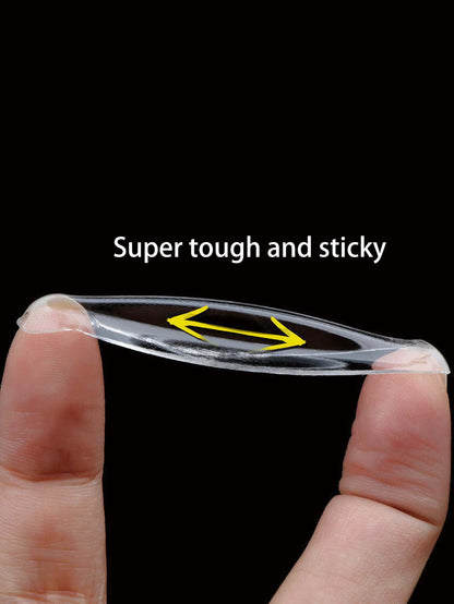 20pcs/50pcs Transparent Adhesive Stickers, 3cm Diameter Round Double-Sided Tape- Invisible Car Stickers, Strong Removable Nano Adhesive Tape, Suitable For Wedding And Birthday Decoration, Reusable Fo