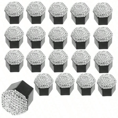 20PCS One Box Diamond-Encrusted Car Wheel Screw Protective Cover Cross-Border Car Tire Decorative Cap Diamond-Encrusted Car Wheel Dust Cover Female
