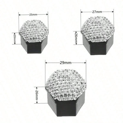 20PCS One Box Diamond-Encrusted Car Wheel Screw Protective Cover Cross-Border Car Tire Decorative Cap Diamond-Encrusted Car Wheel Dust Cover Female