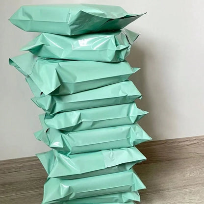 20pcs Thick Waterproof Solid Color Packaging Bags, Simple Multipurpose Pouches Suitable For School, Office, Shipping And Mailing