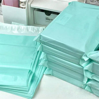 20pcs Thick Waterproof Solid Color Packaging Bags, Simple Multipurpose Pouches Suitable For School, Office, Shipping And Mailing