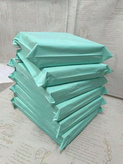 20pcs Thick Waterproof Solid Color Packaging Bags, Simple Multipurpose Pouches Suitable For School, Office, Shipping And Mailing