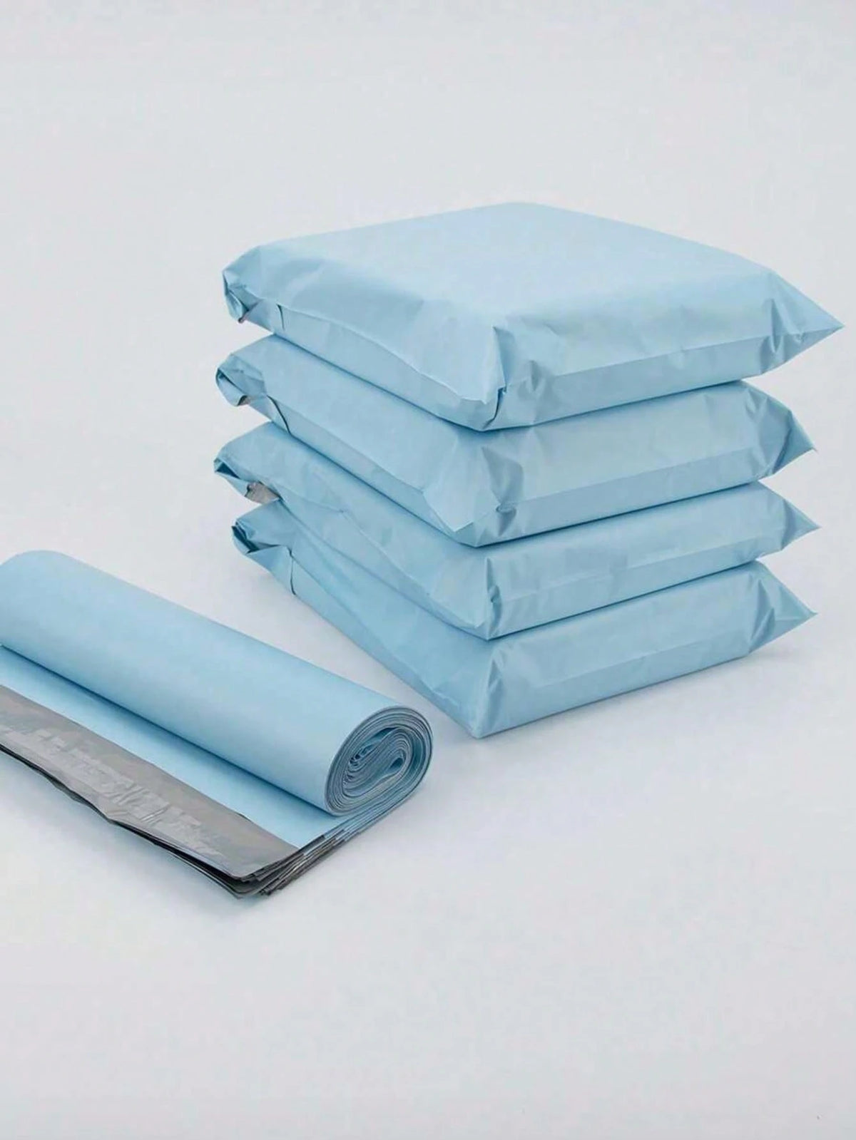 20pcs Thick Waterproof Solid Color Packaging Bags, Simple Multipurpose Pouches Suitable For School, Office, Shipping And Mailing