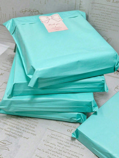 20pcs Thick Waterproof Solid Color Packaging Bags, Simple Multipurpose Pouches Suitable For School, Office, Shipping And Mailing