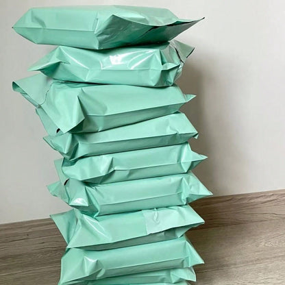 20pcs Thick Waterproof Solid Color Packaging Bags, Simple Multipurpose Pouches Suitable For School, Office, Shipping And Mailing