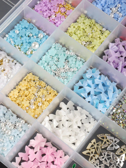 24pcs 3D Floral Nail Art Decorations, Mixed Size Colorful Flowers & Golden Beads DIY Cute Floral Nail Jewelry, Kawaii Nail Gems, Nail Accessories, Nail Jewelry, Nail Supplies. Hollow Butterfly, Cherry