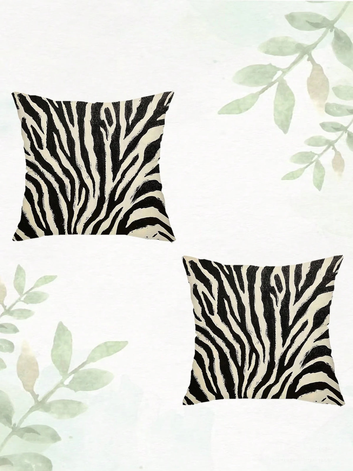 2pcs Black & White Abstract Texture Pillow Covers, 18" X 18", Decorative Throw Pillow Cases, Square Cushion Covers, Machine Washable With Zipper Closure, Suitable For Sofa, Bed, Bedroom, Car And Livin
