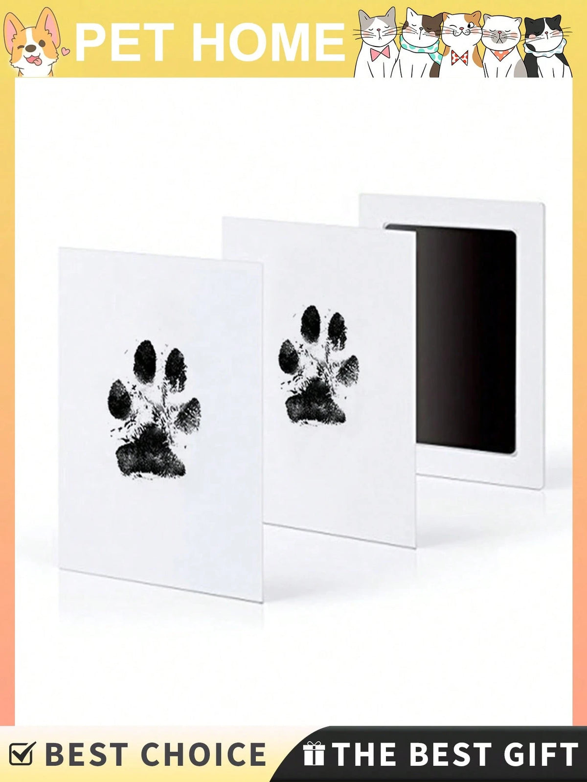 2pcs Pet Paw Print Set, 2025 New Non-Contact Ink Pad, Easy To Make Pet Paw Prints, Commemorate Pet Growth, No Ink Required To Preserve Cat/Dog Paw Prints As Pet Keepsake. Pet Toy Storage Box, Toy & Mi