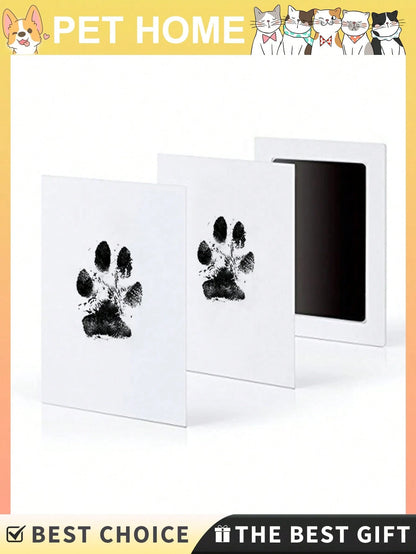 2pcs Pet Paw Print Set, 2025 New Non-Contact Ink Pad, Easy To Make Pet Paw Prints, Commemorate Pet Growth, No Ink Required To Preserve Cat/Dog Paw Prints As Pet Keepsake. Pet Toy Storage Box, Toy & Mi