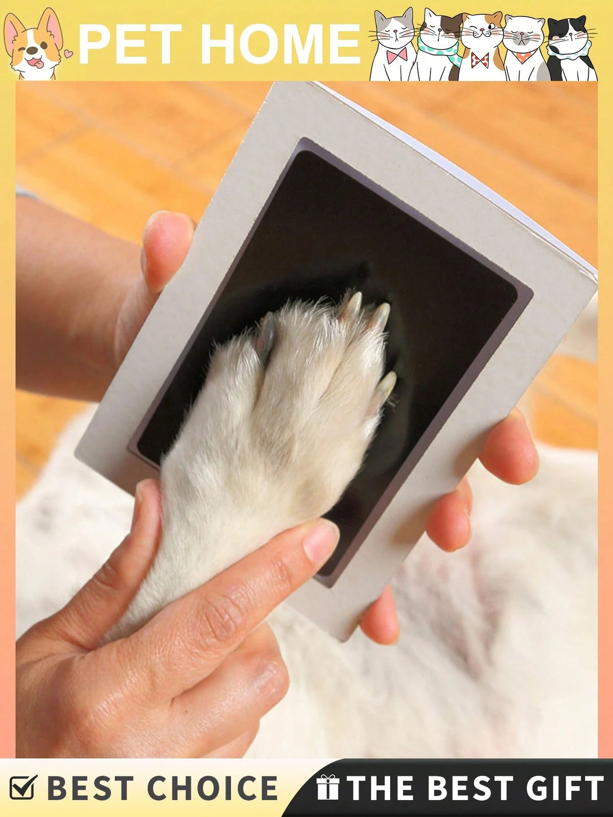 2pcs Pet Paw Print Set, 2025 New Non-Contact Ink Pad, Easy To Make Pet Paw Prints, Commemorate Pet Growth, No Ink Required To Preserve Cat/Dog Paw Prints As Pet Keepsake. Pet Toy Storage Box, Toy & Mi