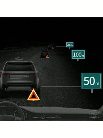 3 Pack Emergency Warning Triangles, Reflective Safety Triangle Kit For Vehicles And Roadside Emergencies