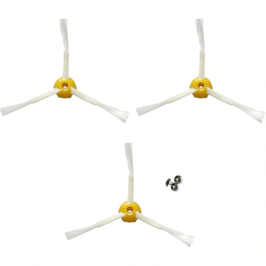 3pcs Side Brush Replacement Parts, Compatible With IRobot Roomba 600 700 800 900 Series 960 980 985 860 870 877 880 890 891 895 805 761 770 780 790 61 4 6506 65 671 675 690 Models