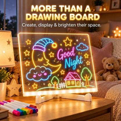 LED Drawing Board for Kids - LED Light Entertainment Toy with Light Effects