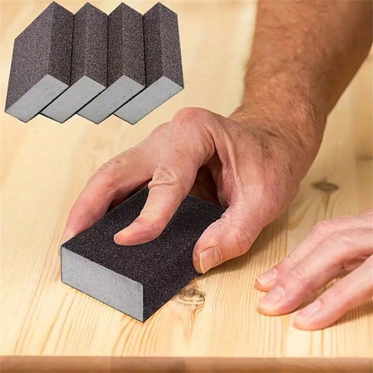 4pcs Diamond Sanding Block Set- Coarse To Ultra-Fine Grit, Wet/Dry Use, Washable And Reusable, For Woodworking, Furniture Polishing, Metal Rust Removal- High Density Diamond Sponge Pad, Woodworking
