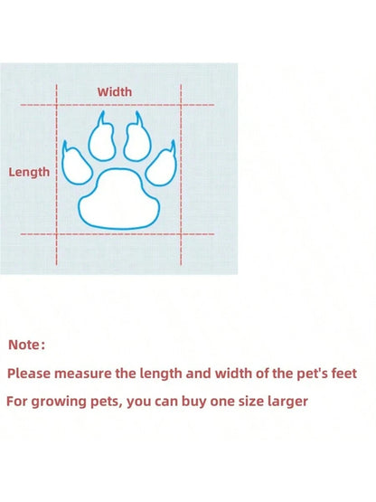 4pcs/Set Waterproof Anti-Slip Pet Dog Shoes, Chihuahua Rain Boots For Small Dogs & Puppies