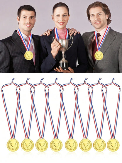 5/10/15/20/30PCS Golden Plastic Sports Competition Winners' MEDALS, Torch Gold MEDALS, Champion MEDALS, Team Game Prizes