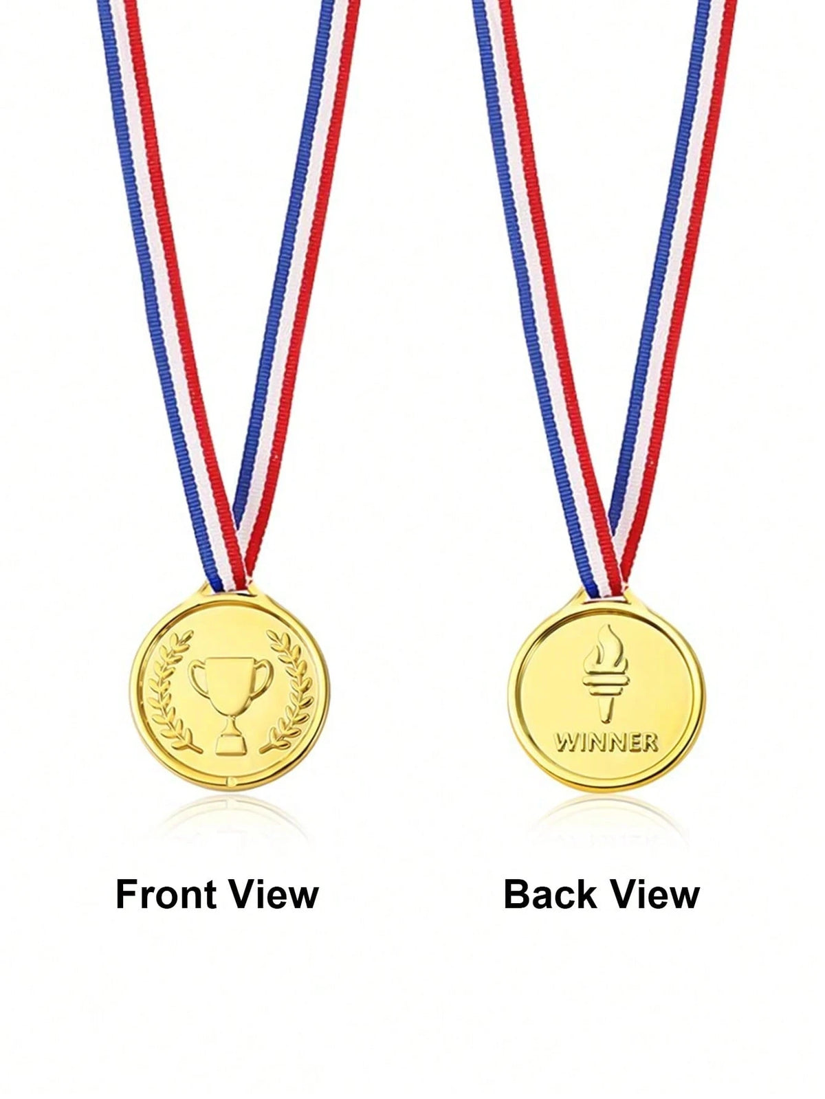 5/10/15/20/30PCS Golden Plastic Sports Competition Winners' MEDALS, Torch Gold MEDALS, Champion MEDALS, Team Game Prizes