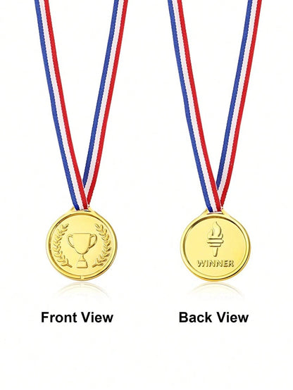 5/10/15/20/30PCS Golden Plastic Sports Competition Winners' MEDALS, Torch Gold MEDALS, Champion MEDALS, Team Game Prizes