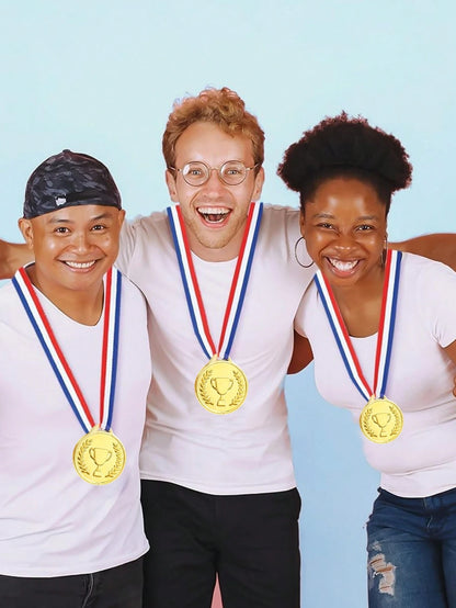5/10/15/20/30PCS Golden Plastic Sports Competition Winners' MEDALS, Torch Gold MEDALS, Champion MEDALS, Team Game Prizes