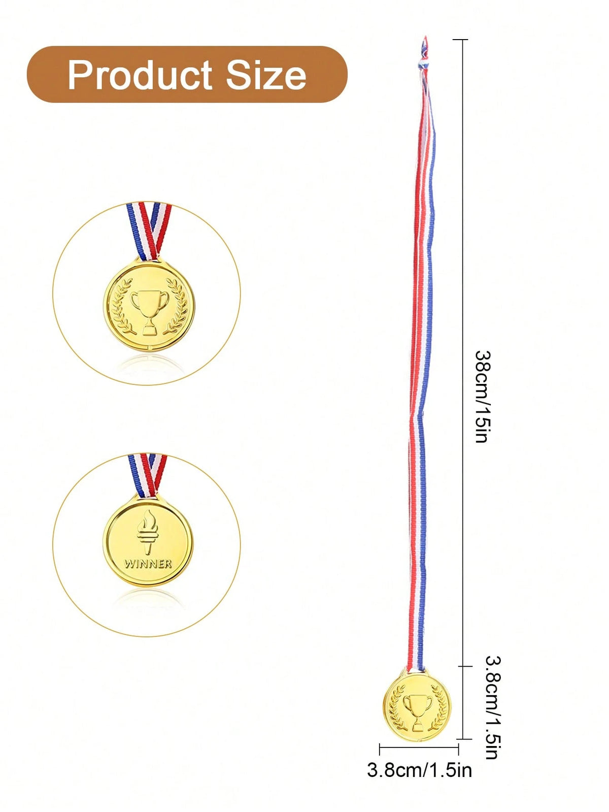 5/10/15/20/30PCS Golden Plastic Sports Competition Winners' MEDALS, Torch Gold MEDALS, Champion MEDALS, Team Game Prizes