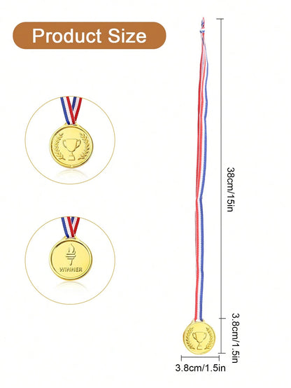 5/10/15/20/30PCS Golden Plastic Sports Competition Winners' MEDALS, Torch Gold MEDALS, Champion MEDALS, Team Game Prizes