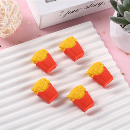 5/10/30pcs Random Style Cute Food Pattern Eraser Set- Mini Fruit, Vegetable, Dessert Pattern Erasers, For Classroom Rewards And Party Favors, Collectible Desk Decor- Various Fun Food-Shaped Statione
