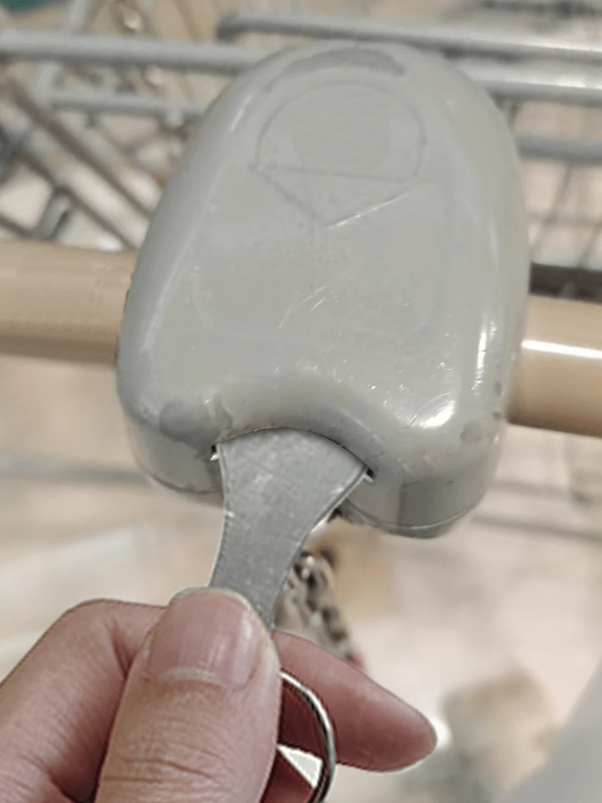 5/1pc Supermarket Shopping Cart Token, Stainless Steel Key Chain With Shopping Cart Unlock Key Ring Decor, Key Chain Accessory
