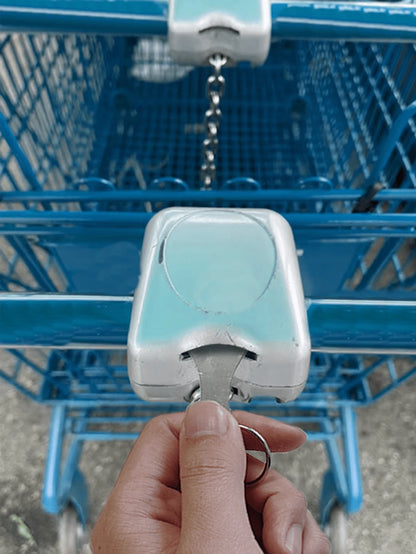 5/1pc Supermarket Shopping Cart Token, Stainless Steel Key Chain With Shopping Cart Unlock Key Ring Decor, Key Chain Accessory