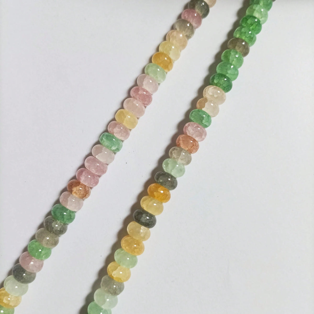 50/100pcs 5*8mm Jade Chalcedony Spacer Beads, DIY Bracelet Necklace Keychain Accessories, Multi-Color Versatile, Inspire Handmade Design