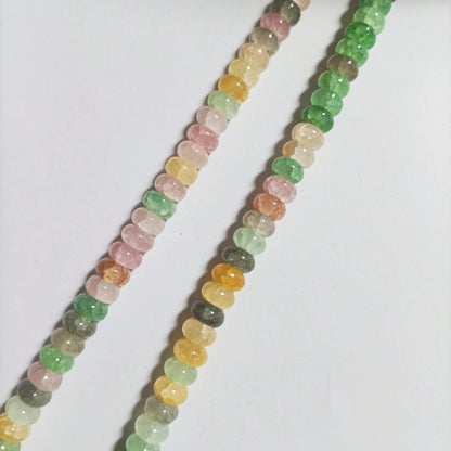 50/100pcs 5*8mm Jade Chalcedony Spacer Beads, DIY Bracelet Necklace Keychain Accessories, Multi-Color Versatile, Inspire Handmade Design