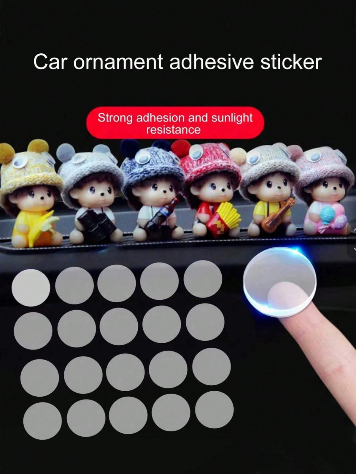 50/100pcs Double Sided Adhesive Dots, Mounting Pads, Transparent Double Sided Tape For Cars, Removable Double Sided Adhesive Dots For Hanging Wall Images, Strong Adhesive Waterproof Clay, Suitable For