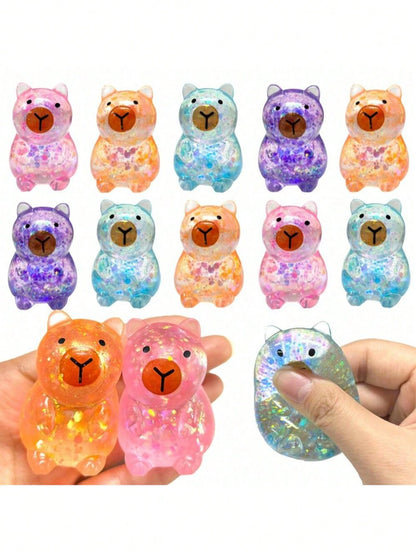 6PCS Cute Stress Reducing Simulated Chicken, Soft Rising Squeeze Toy For Stress Relief & Anxiety, Sticky Fidget Toy For Kids & Adults, Anti-Stress Hand Toy, Taba Squishy, Fun Cute Gift, Festival Gifts